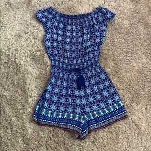 Justice blue romper